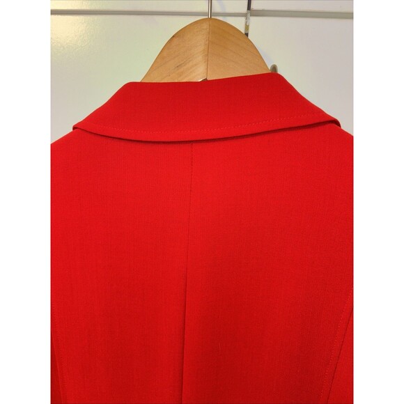 Emanuel Ungaro Jacket Buttons Pockets Red Wool Blend 14 48 Lined Collar Vented - Picture 13 of 15